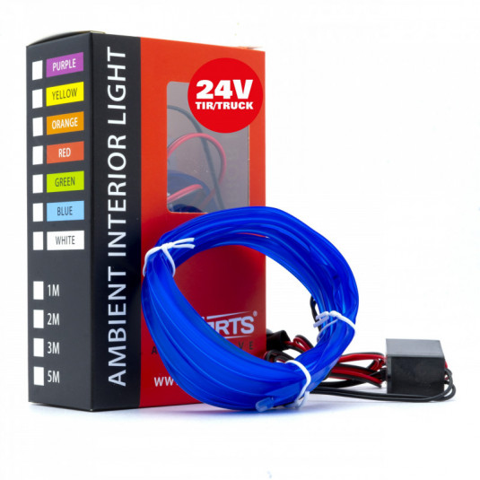 Banda cu ghidaj luminos LED 3m (albastră) 24V