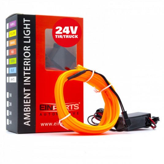 Bandă cu fibră optică LED 3m (portocalie) 24V