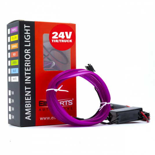 Bandă cu fibră optică LED 3m (violet) 24V