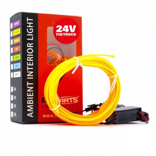 Banda cu fir luminos LED 5m (ambra) 24V