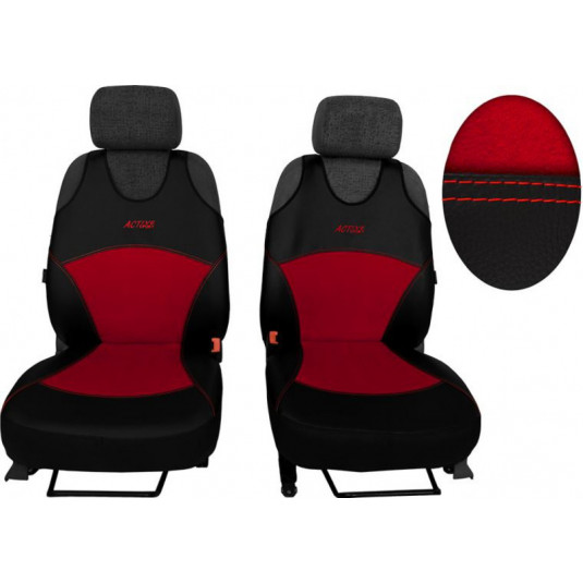 Huse auto Active Alcantara B roșii (Piele-alcantară)