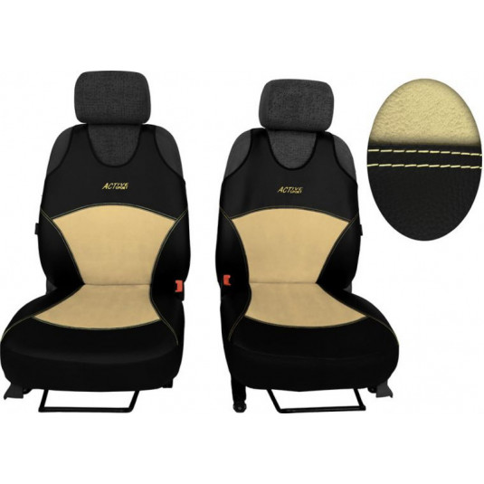 Huse auto Active Alcantara B bej (Piele-alcantara)