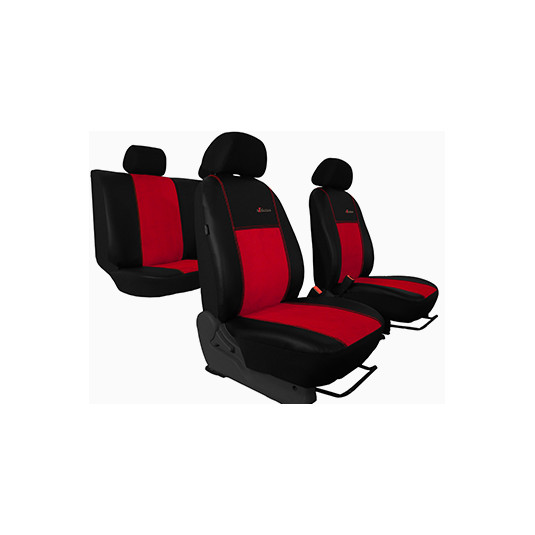 Lichidare - Huse pentru SUZUKI IGNIS III (din 2016) Exclusive Alcantara (Alcantara-piele) roșu