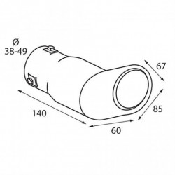 Ieșire de eșapament (Ø eșapament până la 56mm) TS-33