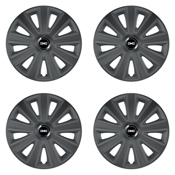 capace pentru Dacia (logo nou) 14 Aviator carbon RC grafite