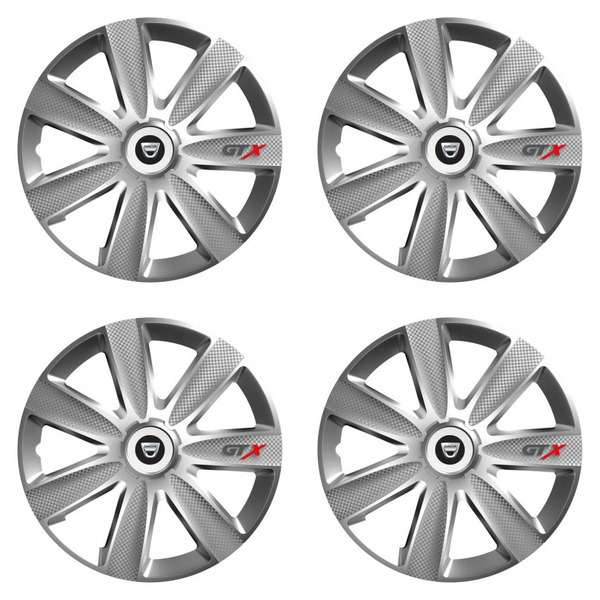 capace pentru Dacia (logo vechi) 16 GTX CARBON silver