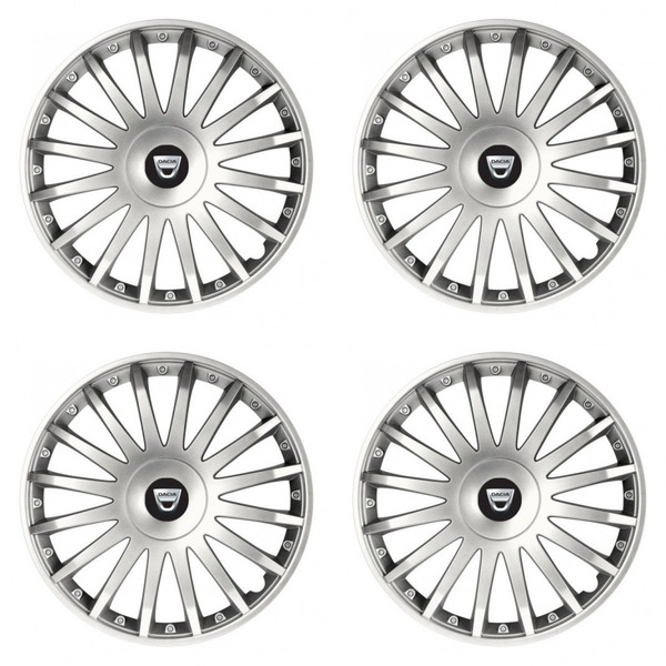 capace pentru Dacia (logo vechi) 16 CRYSTAL silver