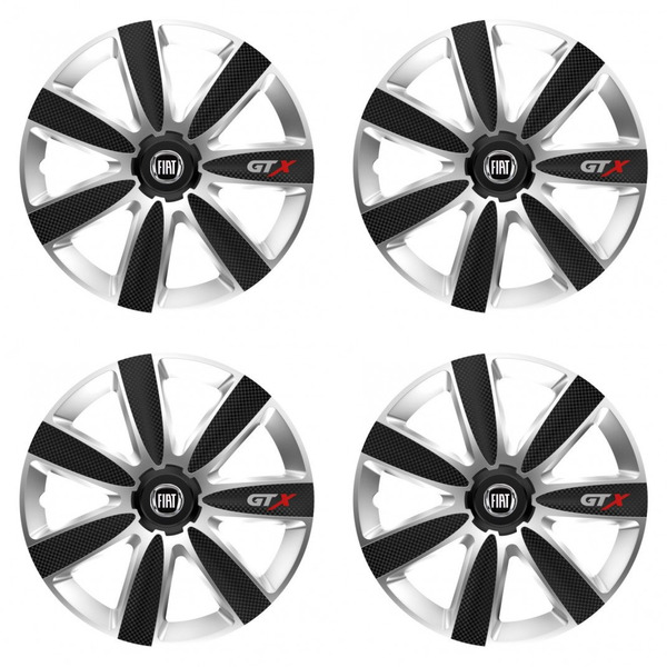 capace pentru Fiat (negru) 15 GTX CARBON silver/black