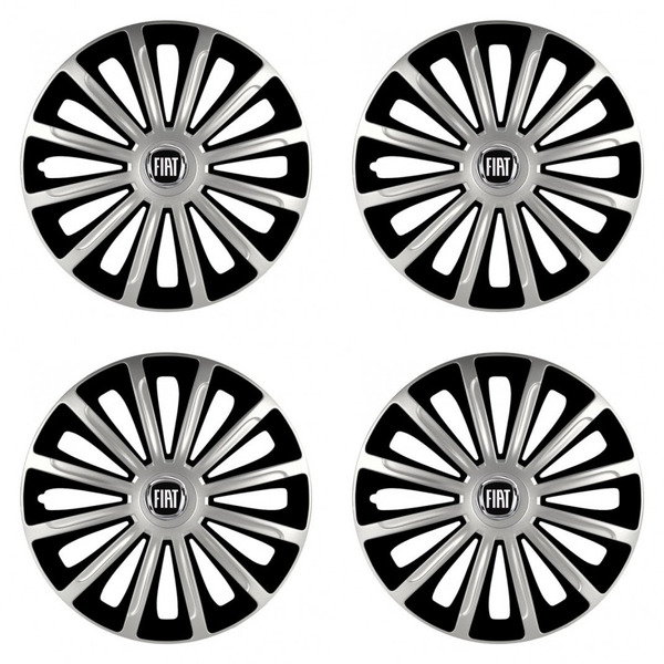 capace pentru Fiat (negru) 15 TREND silver and black