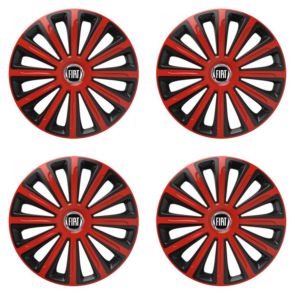 capace pentru Fiat (negru) 16 TREND red and black