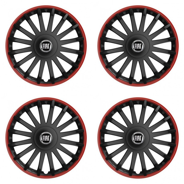 capace pentru Fiat (negru) 15 CRYSTAL RO black