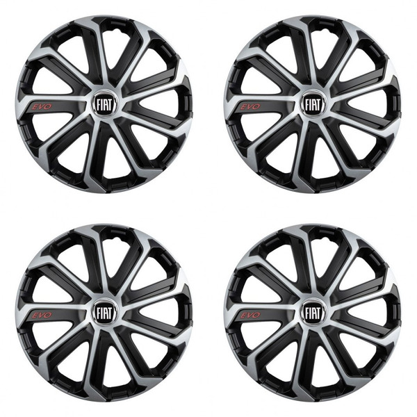 capace pentru Fiat (negru) 14 Evo black&silver
