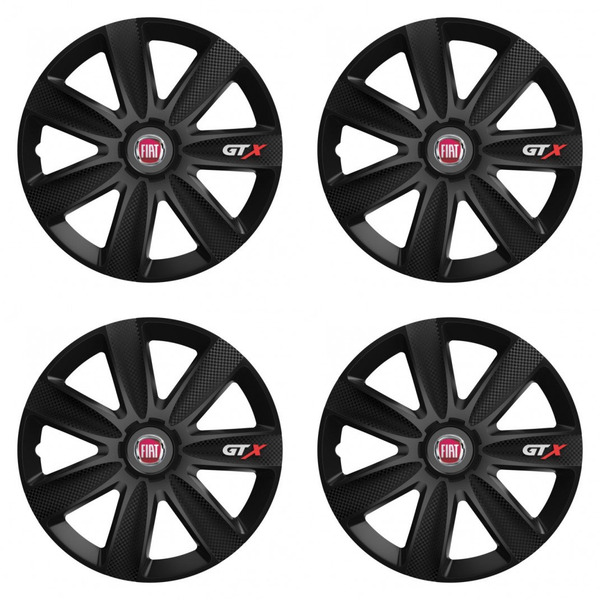 capace pentru Fiat (roșu) 16 GTX CARBON black