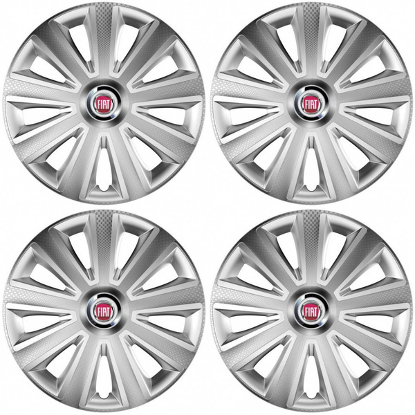 capace pentru Fiat (roșu) 15 Aviator carbon silver