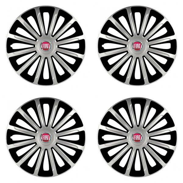 capace pentru Fiat (roșu) 16 TREND silver and black