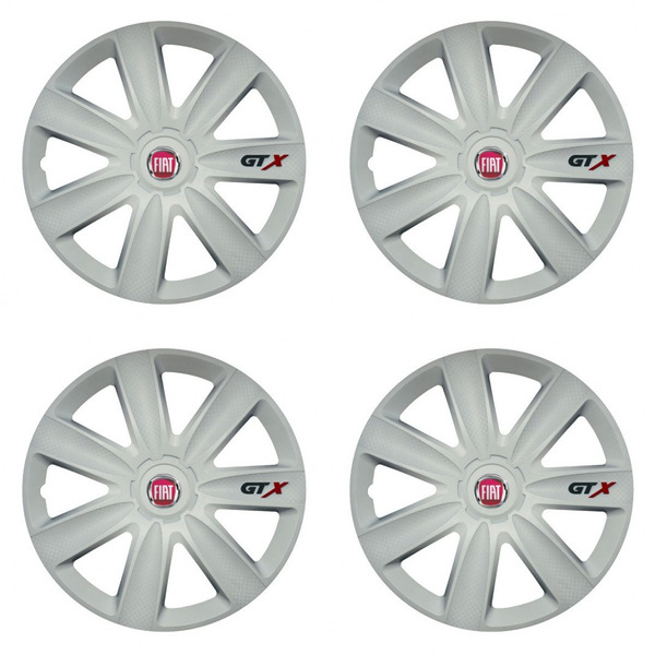 capace pentru Fiat (roșu) 14 GTX carbon white