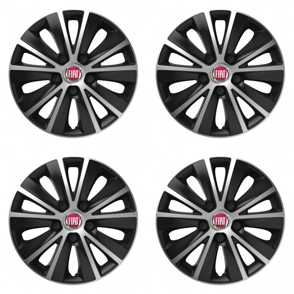 capace pentru Fiat (roșu) 16 RAPIDE silver and black
