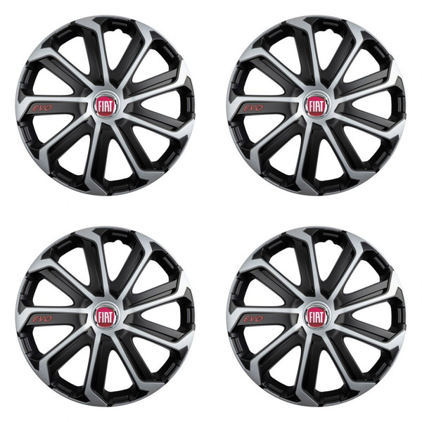 capace pentru Fiat (roșu) 14 Evo black&silver