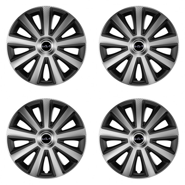 capace pentru Kia (nové logo) 14 Aviator carbon silver&black
