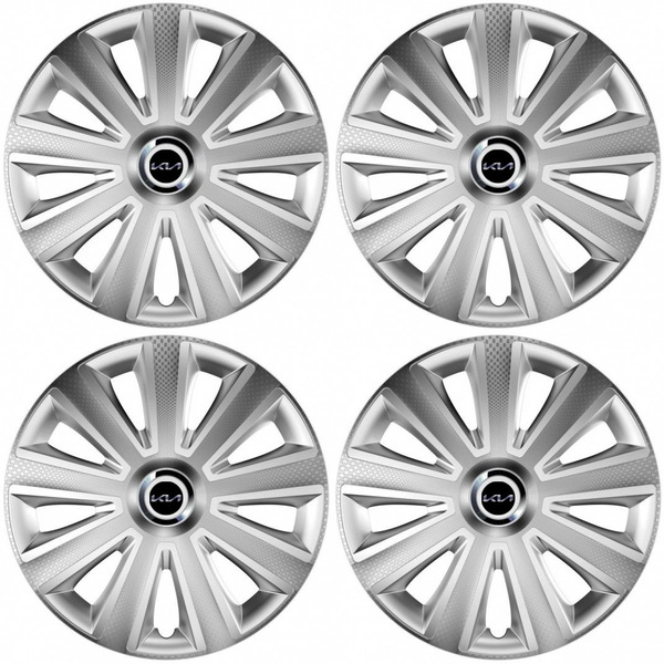 capace pentru Kia (logo nou) Kia (logo nou) 15 Aviator carbon silver