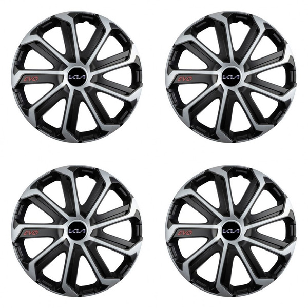 capace pentru Kia (logo nou) Kia (logo nou) 15 Evo black&silver