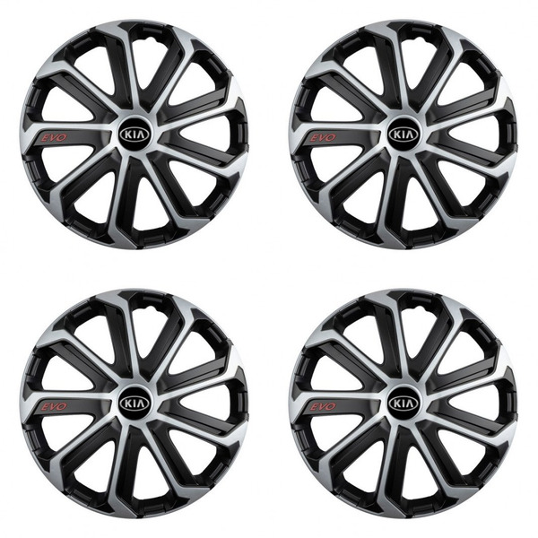 capace pentru Kia (logo vechi) 16 Evo black&silver