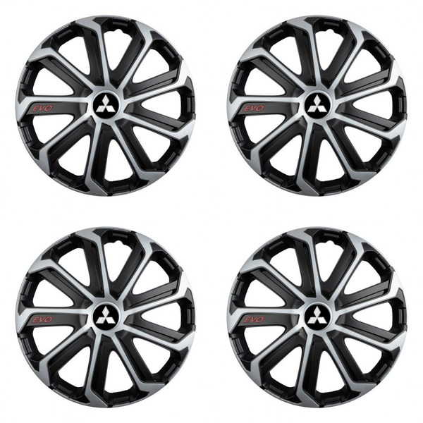 capace pentru Mitsubishi (argintii) 14 Evo black&silver