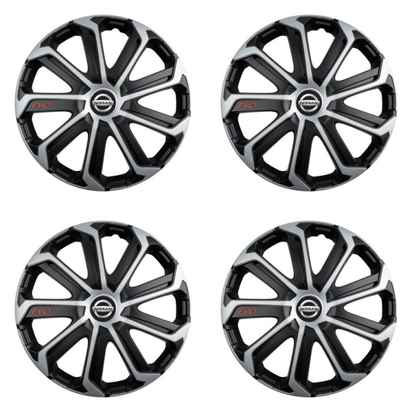 capace pentru Nissan 16 Evo black&silver