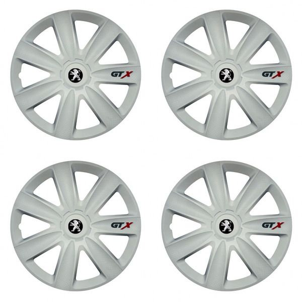 capace pentru Peugeot (logo vechi) 17 GTX carbon white