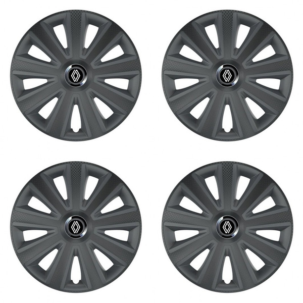 capace pentru Renault (logo nou) 15 Aviator carbon grafite