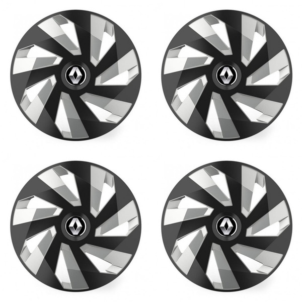 capace pentru Renault (logo vechi) 15 Vector RC black and silver