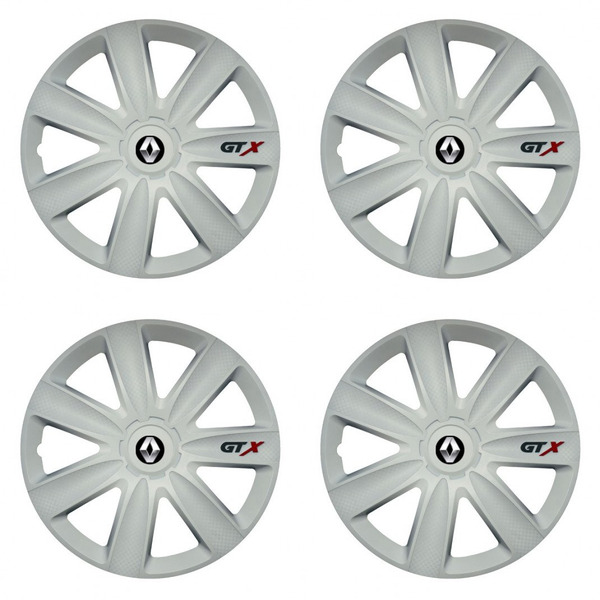 capace pentru Renault (logo vechi) 17 GTX carbon white