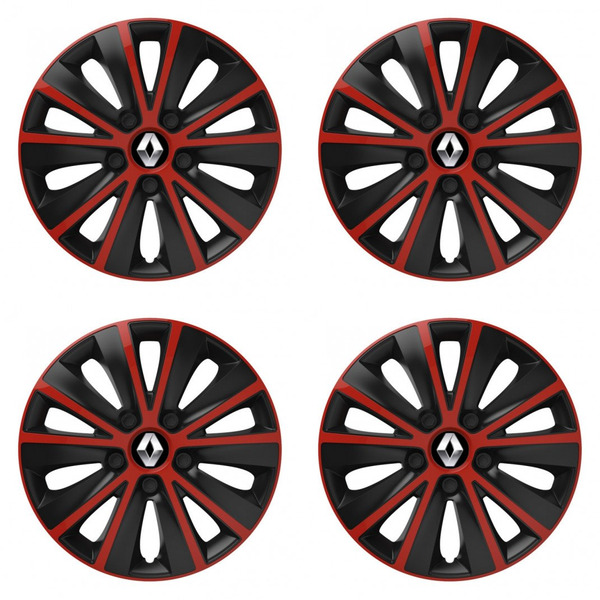 capace pentru Renault (logo vechi) 14 RAPIDE red and black