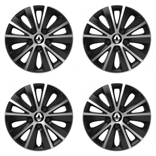 capace pentru Renault (logo vechi) 15 RAPIDE silver and black