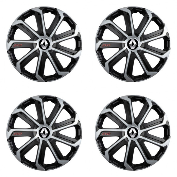 capace pentru Renault (logo vechi) 16 Evo black&silver
