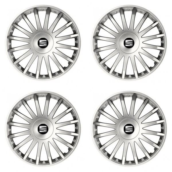 capace pentru Seat 16 CRYSTAL silver