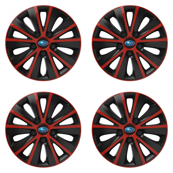 capace pentru Subaru 15 RAPIDE red and black