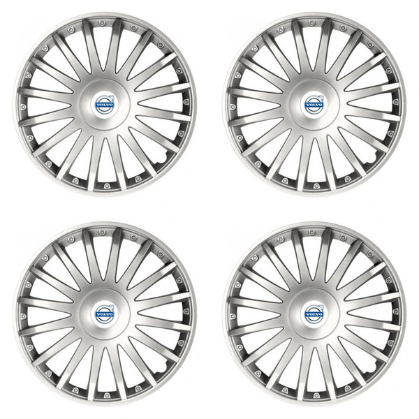 capace pentru Volvo (alb) 16 CRYSTAL silver